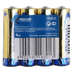 Батарейки Maxell Alkaline, AA (LR6), 4 шт. цена и информация | Батерейки | hansapost.ee