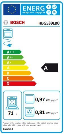 Bosch HBG539EB0 цена и информация | Ahjud | hansapost.ee