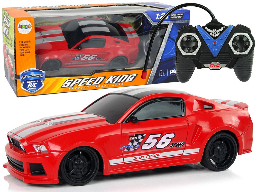 Sportauto 1:24 puldiga, punane hind ja info | Mänguasjad poistele | hansapost.ee