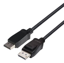 DELTACO DisplayPort cable, DP 1.4, 8K@60Hz, 2m, black hind ja info | Juhtmed ja kaablid | hansapost.ee