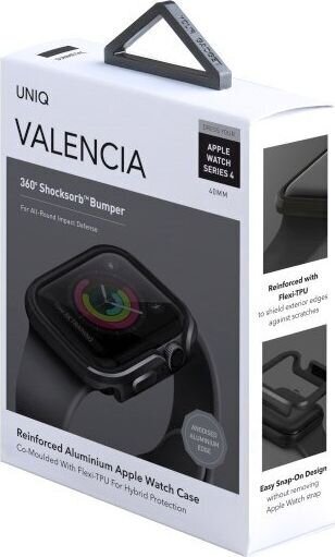 Uniq Valencia, Apple Watch Series 4/5 40 mm (UNIQ108GUNMETAL) цена и информация | Nutikellade aksessuaarid ja tarvikud | hansapost.ee