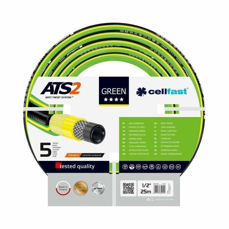 Kastmisvoolik Cellfast Green ATS2, 25 m hind ja info | Niisutussüsteemid, kastmisvoolikud ja kastekannud | hansapost.ee