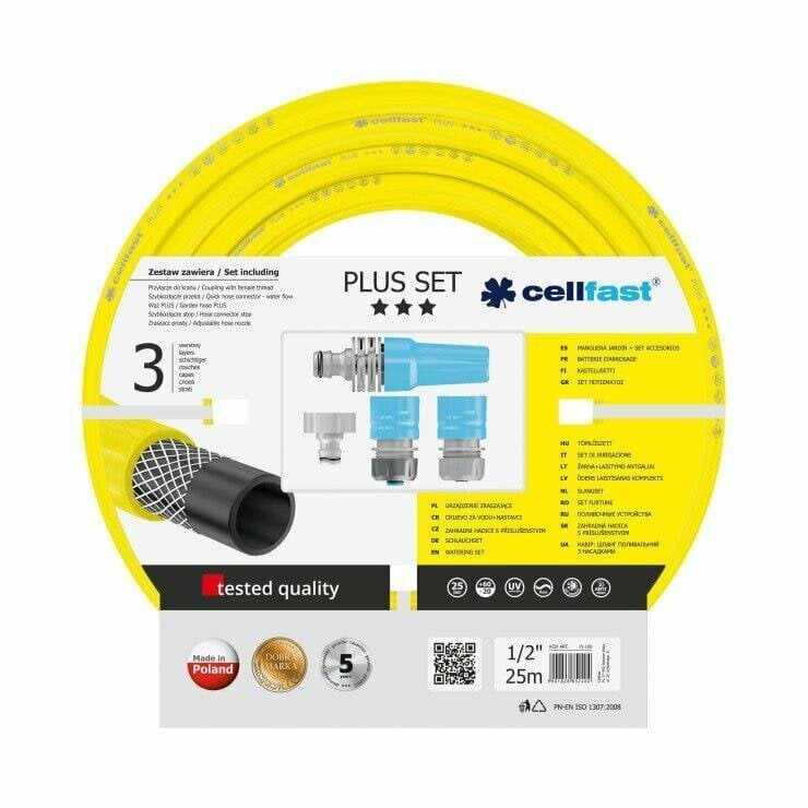 Kastmiskomplekt Cellfast Plus, 25 m цена и информация | Niisutussüsteemid, kastmisvoolikud ja kastekannud | hansapost.ee