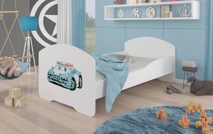 Кровать ADRK Furniture Pepe Police Car, 160x80 см, белая цена и информация | Детские кровати | hansapost.ee