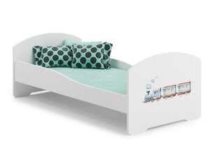 Кровать ADRK Furniture Pepe Railway, 160x80 см, белая цена и информация | Детские кровати | hansapost.ee