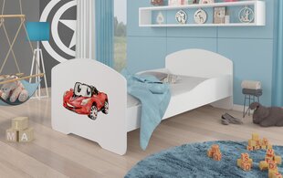 Voodi ADRK Furniture Pepe Red Car, 160x80 cm, valge цена и информация | Детские кровати | hansapost.ee
