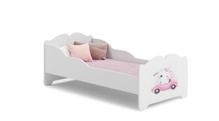 Voodi ADRK Furniture Ximena Cat in a Car, 140x70 cm, valge цена и информация | Детские кровати | hansapost.ee