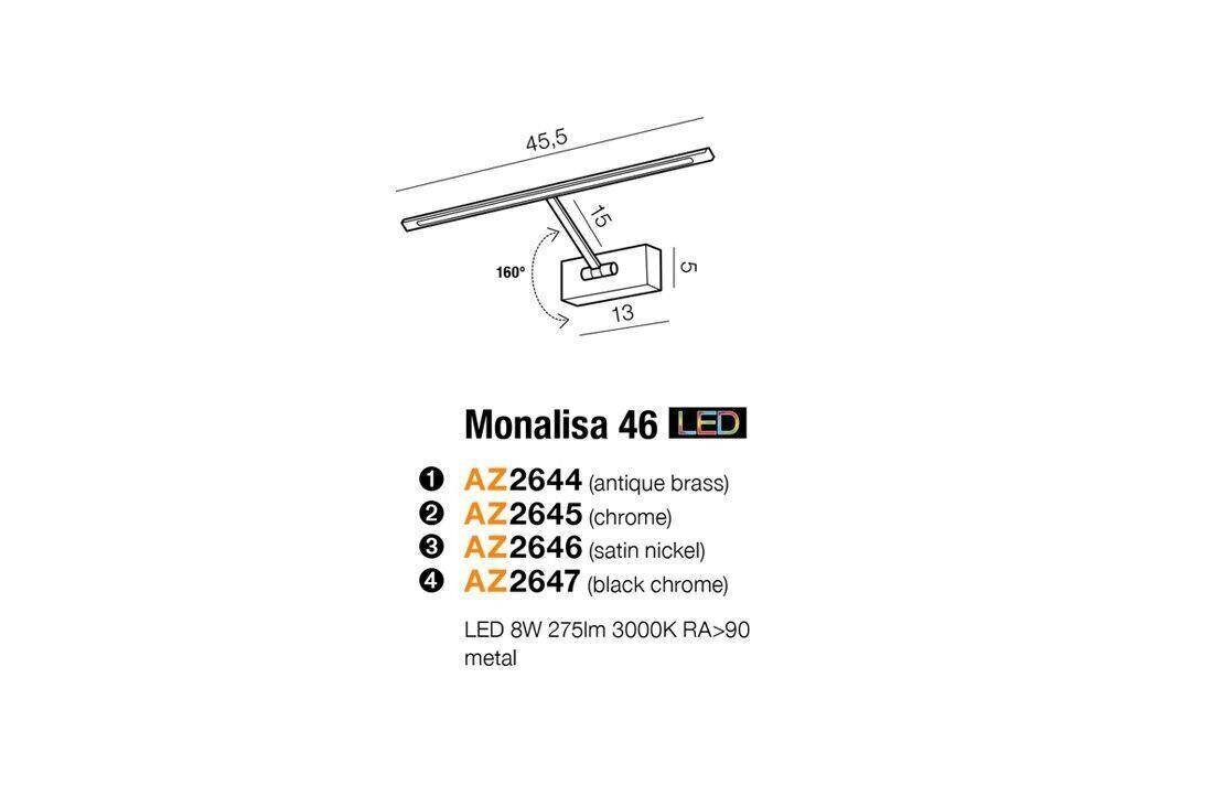 Seinavalgusti AZzardo Monalisa AZ2644 hind ja info | Seinavalgustid | hansapost.ee