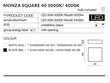 Laevalgusti AZzardo Monza sq AZ2274 цена и информация | Laelambid | hansapost.ee