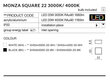 Laevalgusti AZzardo Monza sq AZ2271 цена и информация | Laelambid | hansapost.ee