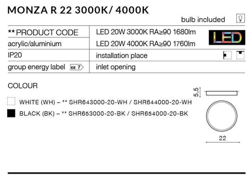Laevalgusti AZzardo Monza r AZ2263 цена и информация | Laelambid | hansapost.ee