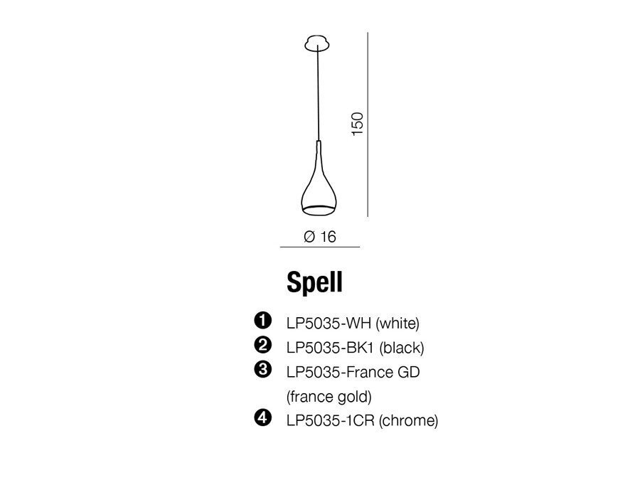 Rippvalgusti AZzardo Spell AZ0287 цена и информация | Rippvalgustid | hansapost.ee