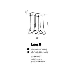 Rippvalgusti AZzardo Tasos AZ0262 hind ja info | Rippvalgustid | hansapost.ee