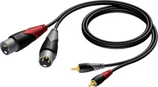 Procab CLA701/1.5, XLR, RCA, 1.5 - 3 m hind ja info | Juhtmed ja kaablid | hansapost.ee