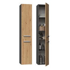 Шкаф для ванной комнаты NEL II, коричневый цвет цена и информация | Шкафчики для ванной | hansapost.ee