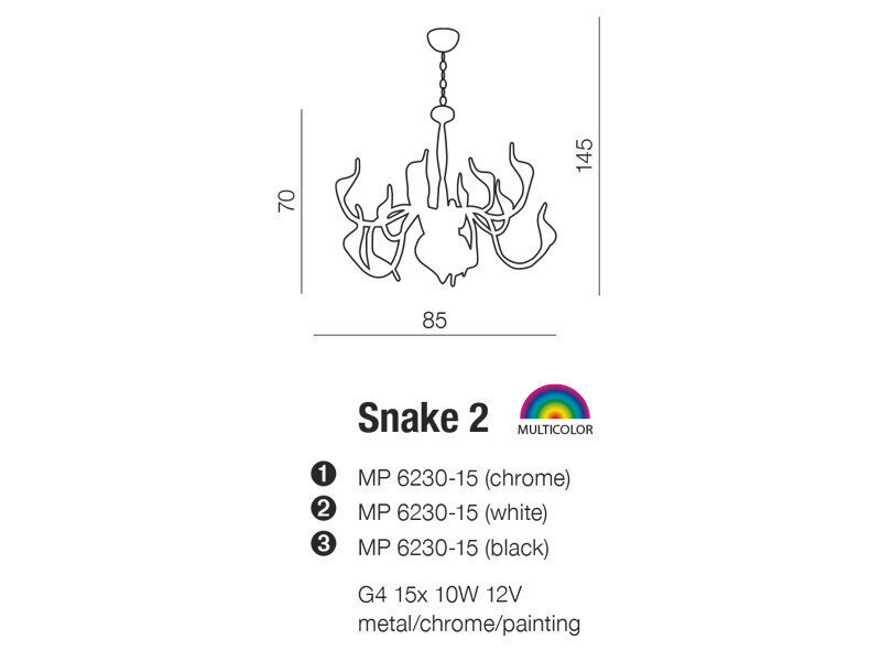 Rippvalgusti AZzardo Snake AZ0172 цена и информация | Rippvalgustid | hansapost.ee