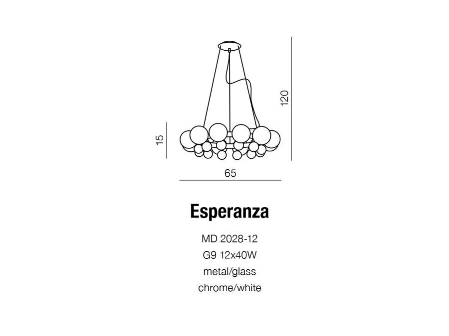 Rippvalgusti AZzardo Esperanza AZ0095 hind ja info | Rippvalgustid | hansapost.ee