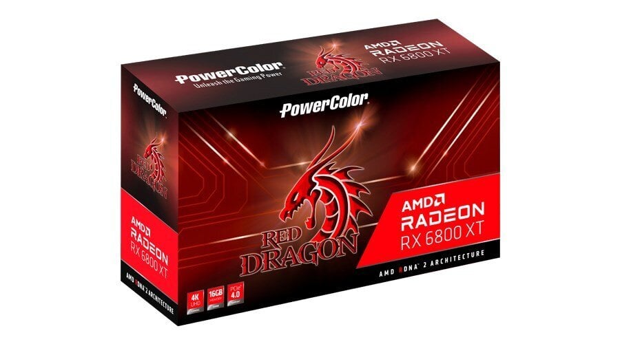 Graafikakaart PowerColor RX 6800 XT Red Dragon 16G DR6 hind ja info | Videokaardid | hansapost.ee