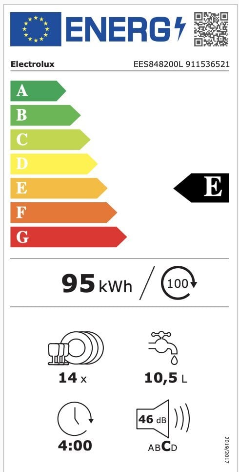 Nõudepesumasin ELECTROLUX EES848200L, integreeritav цена и информация | Nõudepesumasinad | hansapost.ee