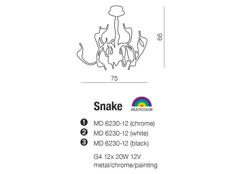 Rippvalgusti AZzardo Snake AZ0045 hind ja info | Rippvalgustid | hansapost.ee