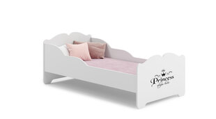 Voodi ADRK Furniture Ximena Princess Black, 140x70 cm, valge цена и информация | Детские кровати | hansapost.ee