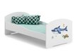 Voodi ADRK Furniture Pepe Sea Animals, 160x80 cm, valge цена и информация | Lastevoodid | hansapost.ee