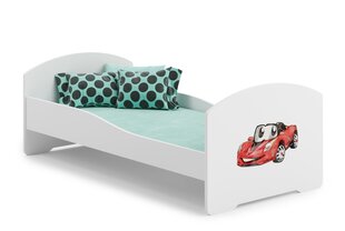 Voodi ADRK Furniture Pepe Red Car, 140x70 cm, valge hind ja info | Lastevoodid | hansapost.ee