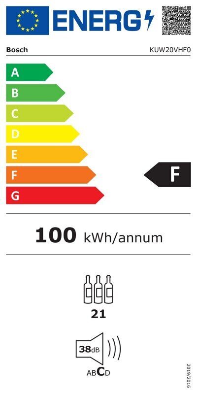 Bosch KUW20VHF0 hind ja info | Veinikülmkapid | hansapost.ee