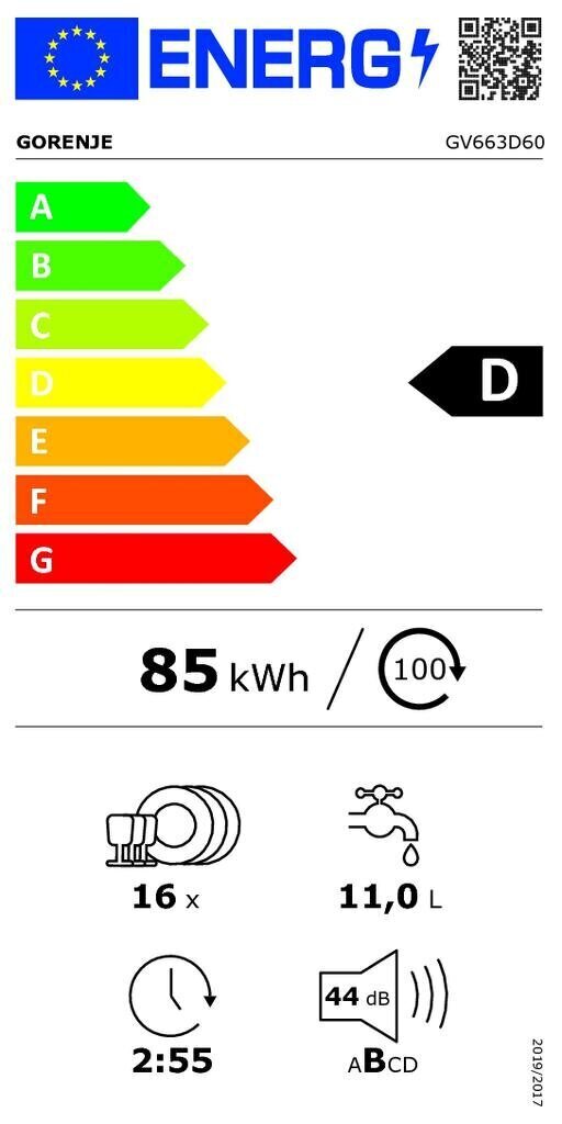 Gorenje GV663D60 hind ja info | Nõudepesumasinad | hansapost.ee
