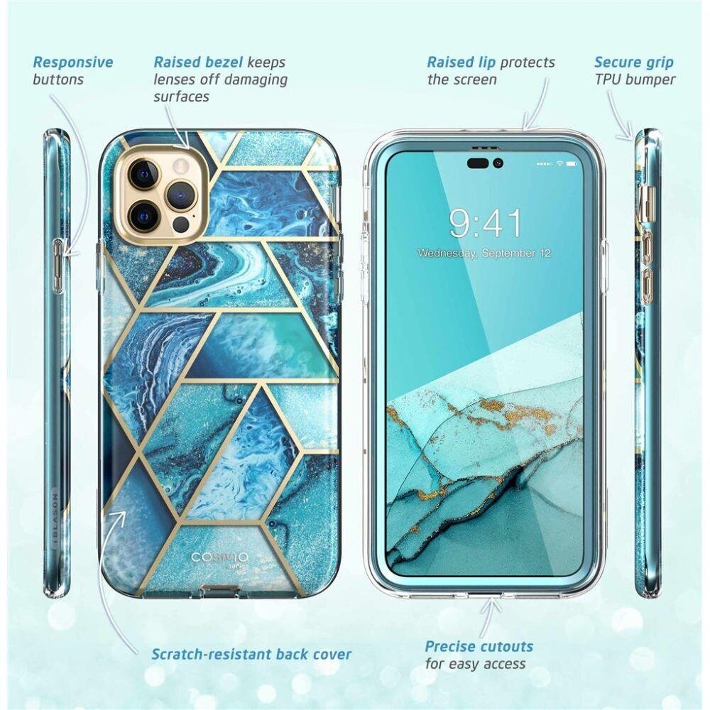Supcase Cosmo, iPhone 14 Pro Max Ocean Blue цена и информация | Telefonide kaitsekaaned ja -ümbrised | hansapost.ee
