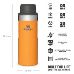 Termokruus The Trigger-Action Travel Mug Classic, 0,35 L, safrankollase värviga hind ja info | Termosed ja termokruusid | hansapost.ee