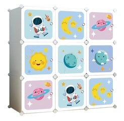 Детский шкаф Kosmos 9, белый цена и информация | Детские шкафы | hansapost.ee