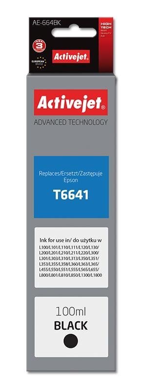 Tint ActiveJet Epson AE-664Bk 100ml Must T6641 toonerikassett цена и информация | Laserprinteri toonerid | hansapost.ee