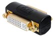 Deltaco DVI-I Dual Link adapter, female - female, 1080p 60 Hz, must цена и информация | Juhtmed ja kaablid | hansapost.ee