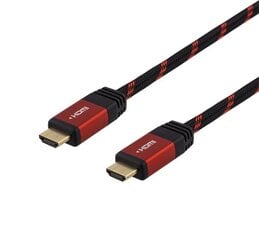 Deltaco GAMING Ultra HD, черный / красный, 2.0м / GAM-015 цена и информация | Кабели и провода | hansapost.ee