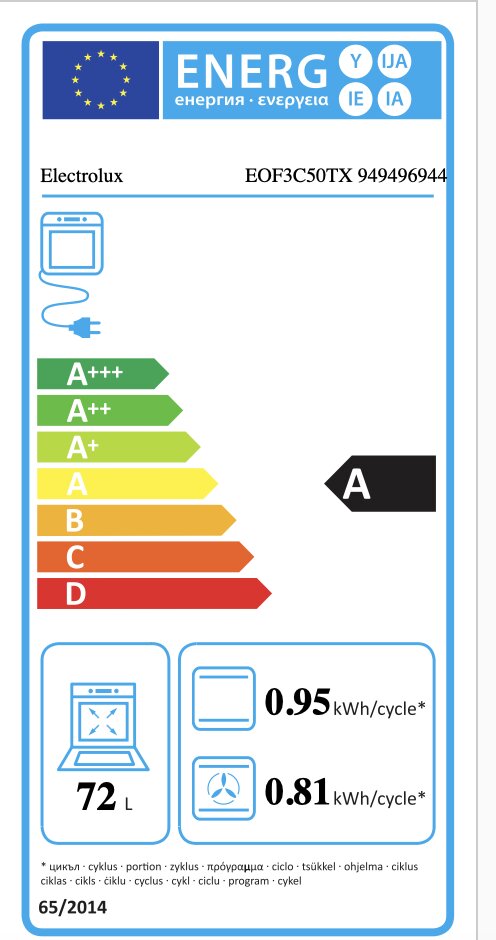 Electrolux EOF3C50TX price and information | Ahjud | hansapost.ee