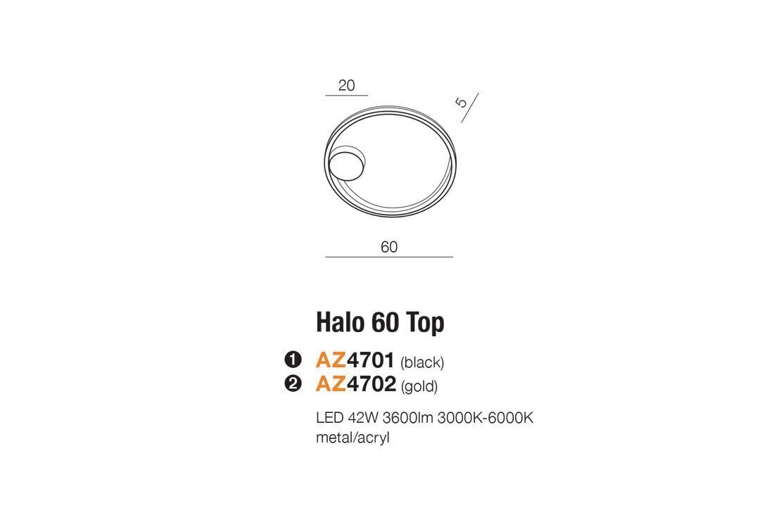 Laevalgusti AZzardo Halo AZ4702 hind ja info | Laelambid | hansapost.ee