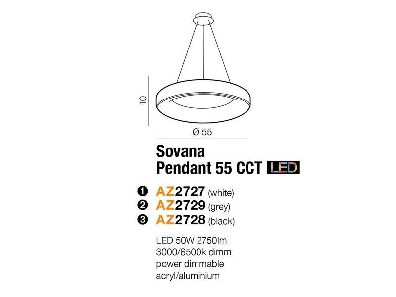 Rippvalgusti AZzardo Sovana AZ2729 hind ja info | Rippvalgustid | hansapost.ee