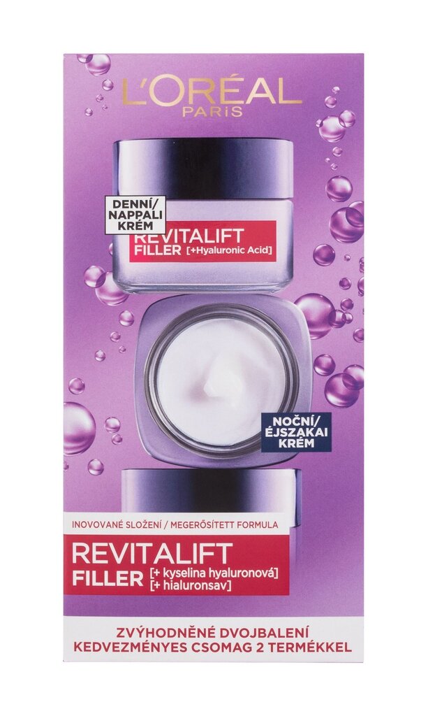 Näokreemide komplekt L'Oréal Paris Revitalift filler: päevakreem, 50 ml + öökreem, 50 ml hind ja info | Näokreemid | hansapost.ee