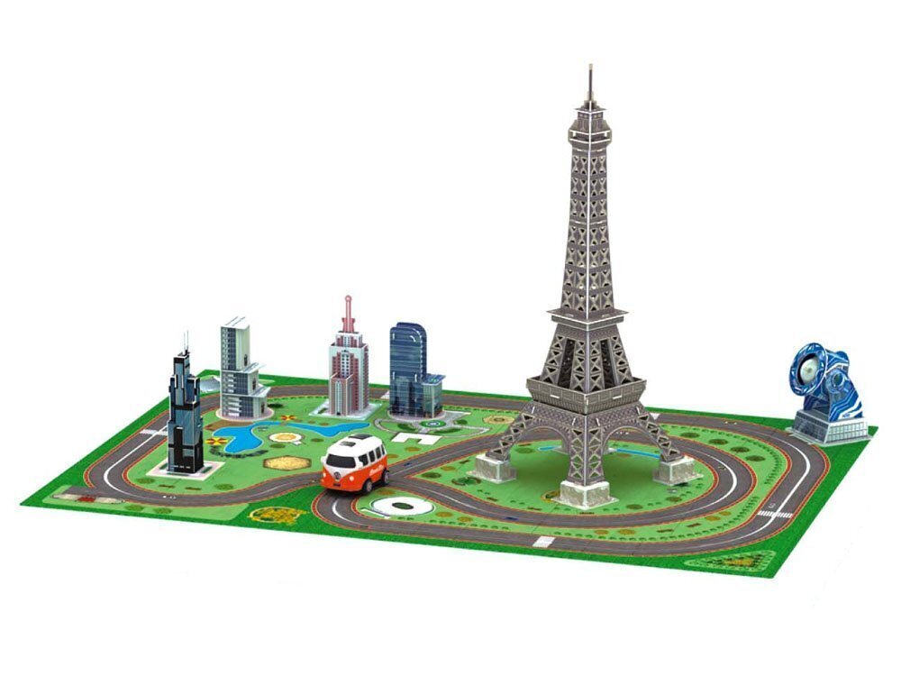 3D pusle Eiffel Tower koos autoga hind ja info | Pusled lastele ja täiskasvanutele | hansapost.ee