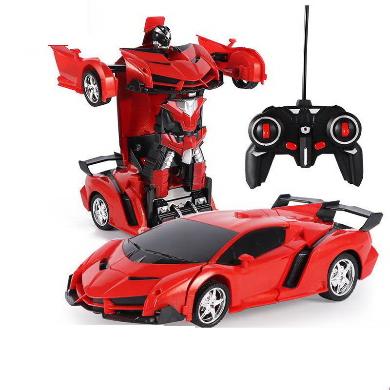 Transformeeruv auto-robot 2in1 koos puldiga, punane hind ja info | Mänguasjad poistele | hansapost.ee