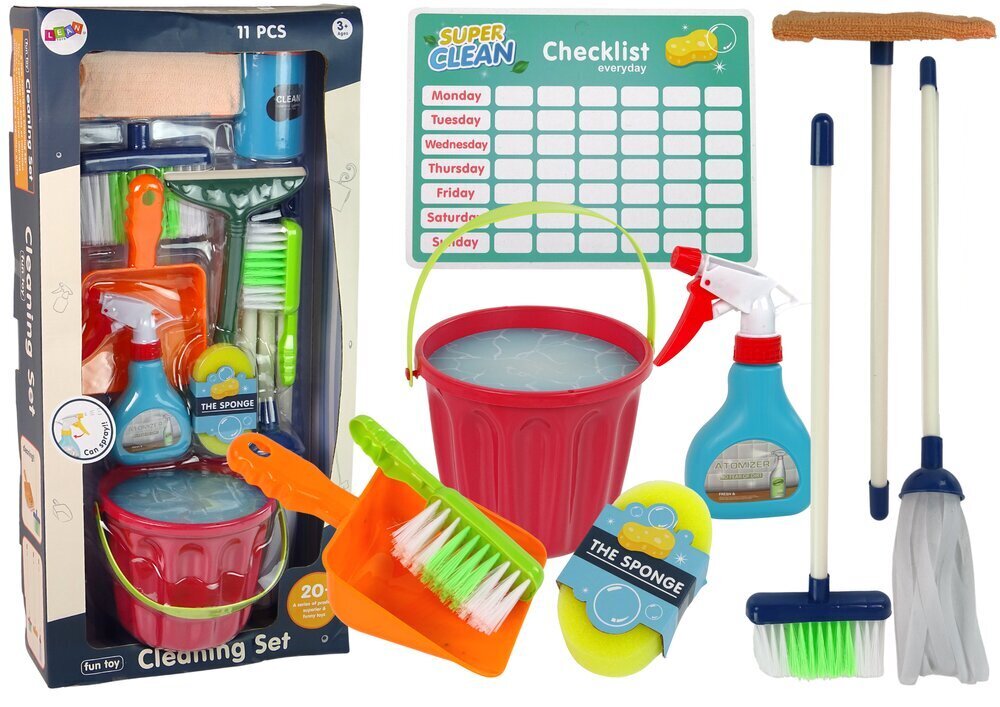 Puhastuskomplekt Cleaning Set, 11 o. hind ja info | Mänguasjad tüdrukutele | hansapost.ee