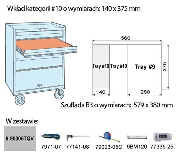 Mõõteriistade komplekt King Tony, 5 tk. цена и информация | Käsitööriistad | hansapost.ee