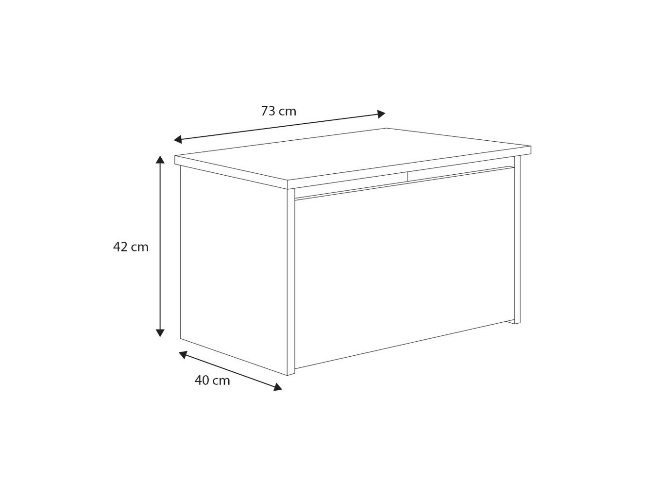 Mänguasjakast Daria, 73x40x42 cm hind ja info | Hoiukastid ja korvid | hansapost.ee