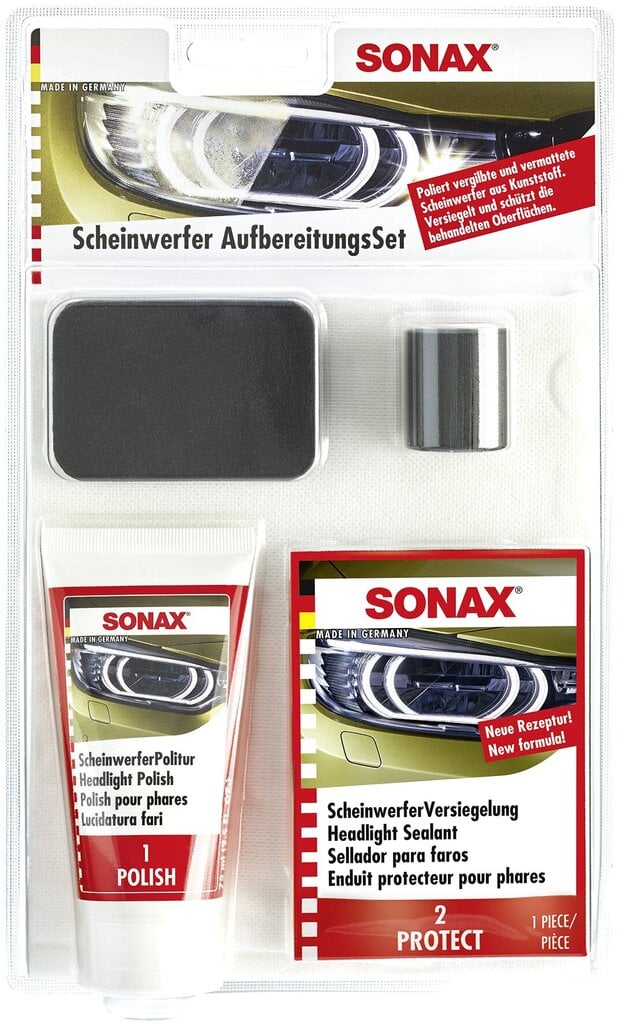 SONAX esitulede poleerimiskomplekt цена и информация | Autokeemia | hansapost.ee