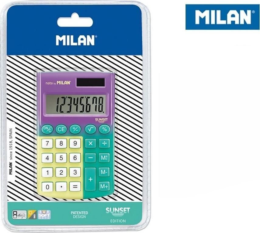 Kalkulaator Milan Pocket Sunset, PVC, kollane hind ja info | Kirjatarvikud | hansapost.ee