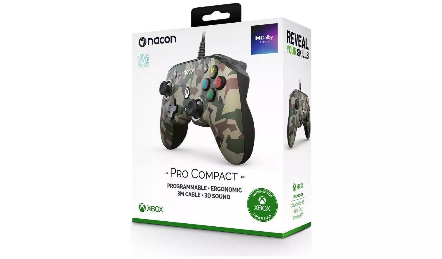 Nacon Pro Compact Xbox X/S & One juhtmega mängupult (Camo Green) цена и информация | Mängupuldid | hansapost.ee