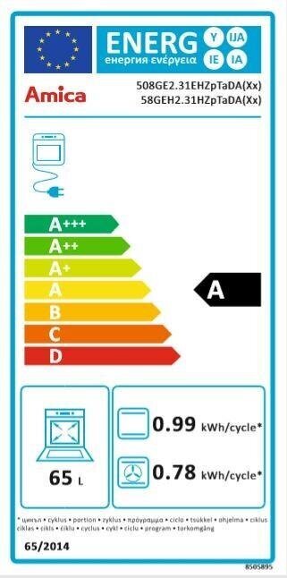 Amica 58GEH2.31HZpTaDA (Xx) цена и информация | Gaasipliidid | hansapost.ee