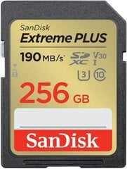 SanDisk Extreme Plus SDXC 256GB, UHS-1/SDSDXWV-256G-GNCIN hind ja info | Sandisk Mobiiltelefonid ja lisatarvikud | hansapost.ee