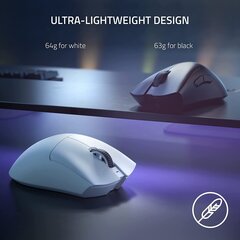 Razer DeathAdder V3 Pro, white - Wireless optical mouse hind ja info | Arvutihiired | hansapost.ee